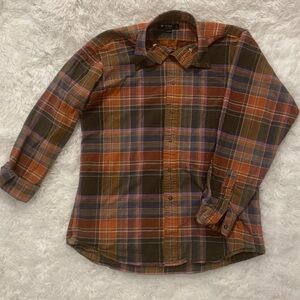 Daniel Cremieux Brown, Orange & Purple Plaid Button-Down Shirt